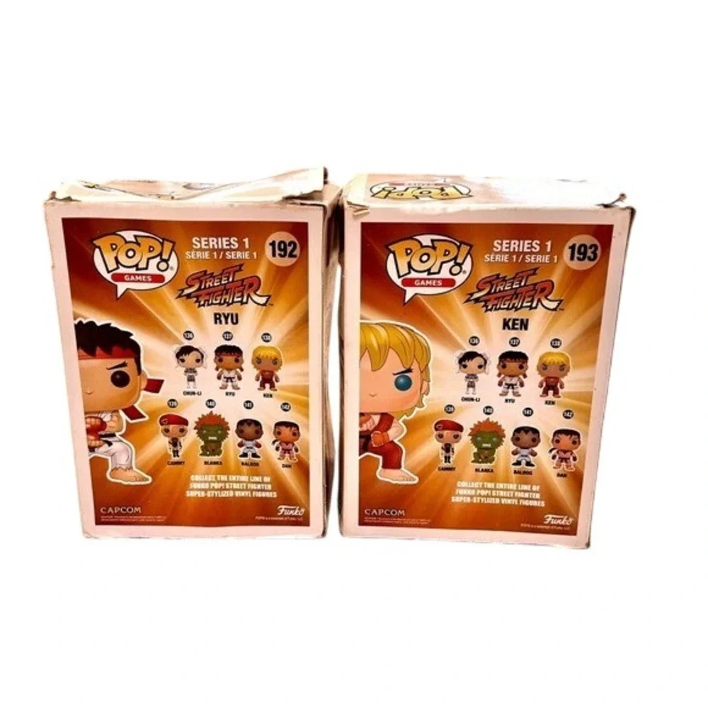 Funko Pop Street Fighter Ryu 192 Ken 193‎ Vinyl Figures Toys R Us Exclusive